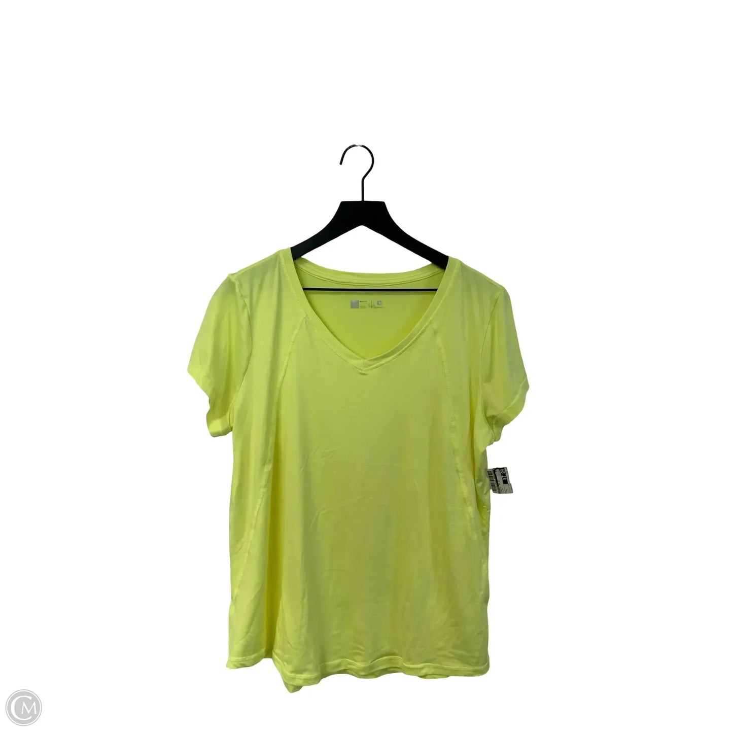 Athletic Top Short Sleeve By Xersion In Yellow, Size: L