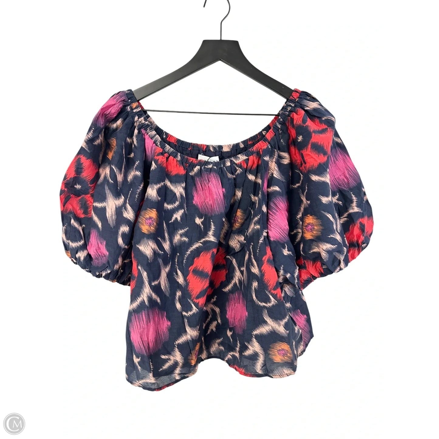 Top Short Sleeve By Velvet By Graham & Spencer In Blue & Red, Size: M