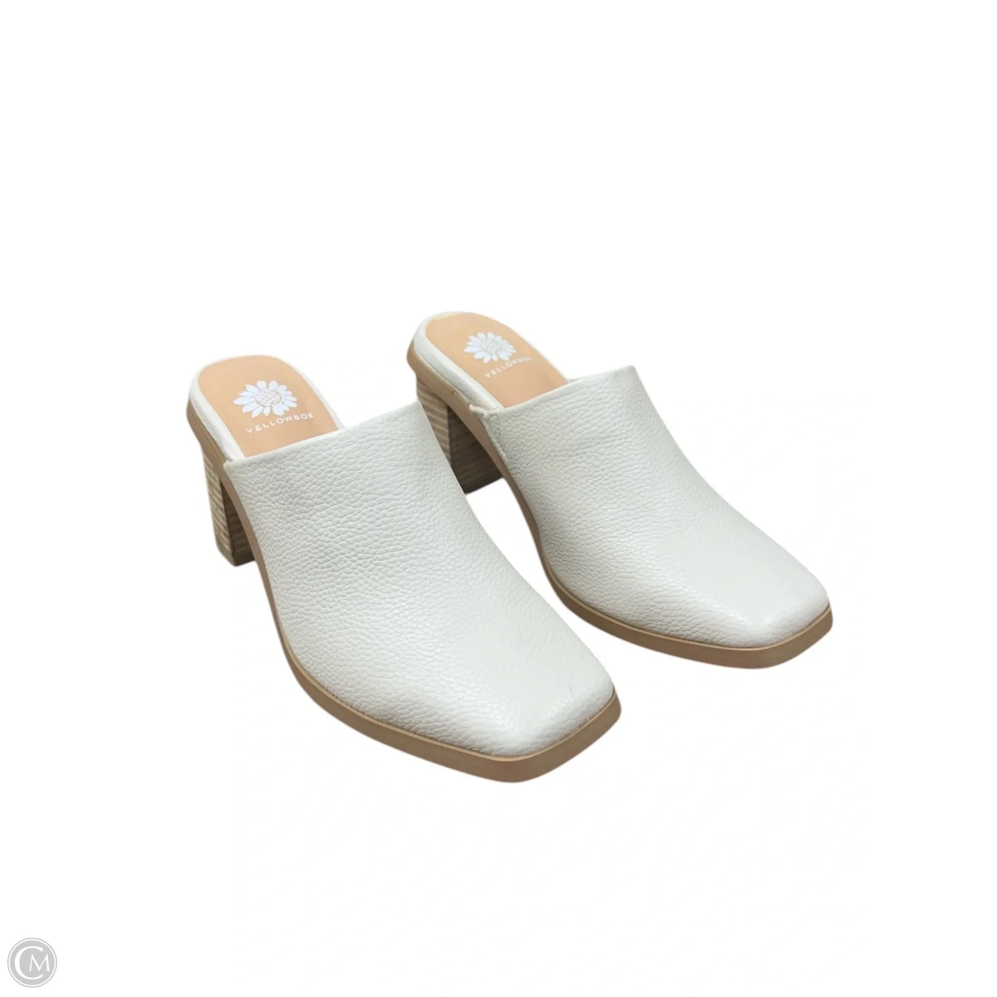 Shoes Heels Block By Yellow Box In White, Size: 6.5