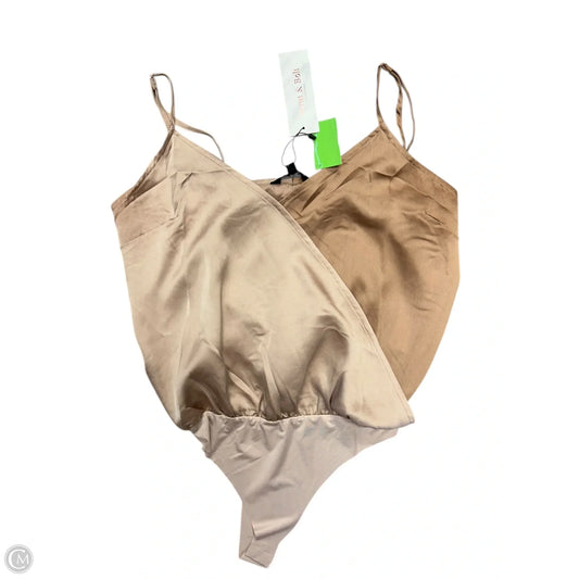 Bodysuit By Strut & Bolt In Brown & Tan, Size: M