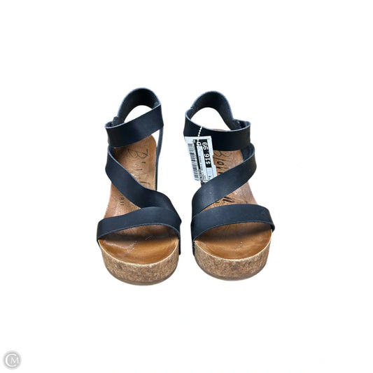 Sandals Heels Wedge By Blowfish In Black, Size: 8