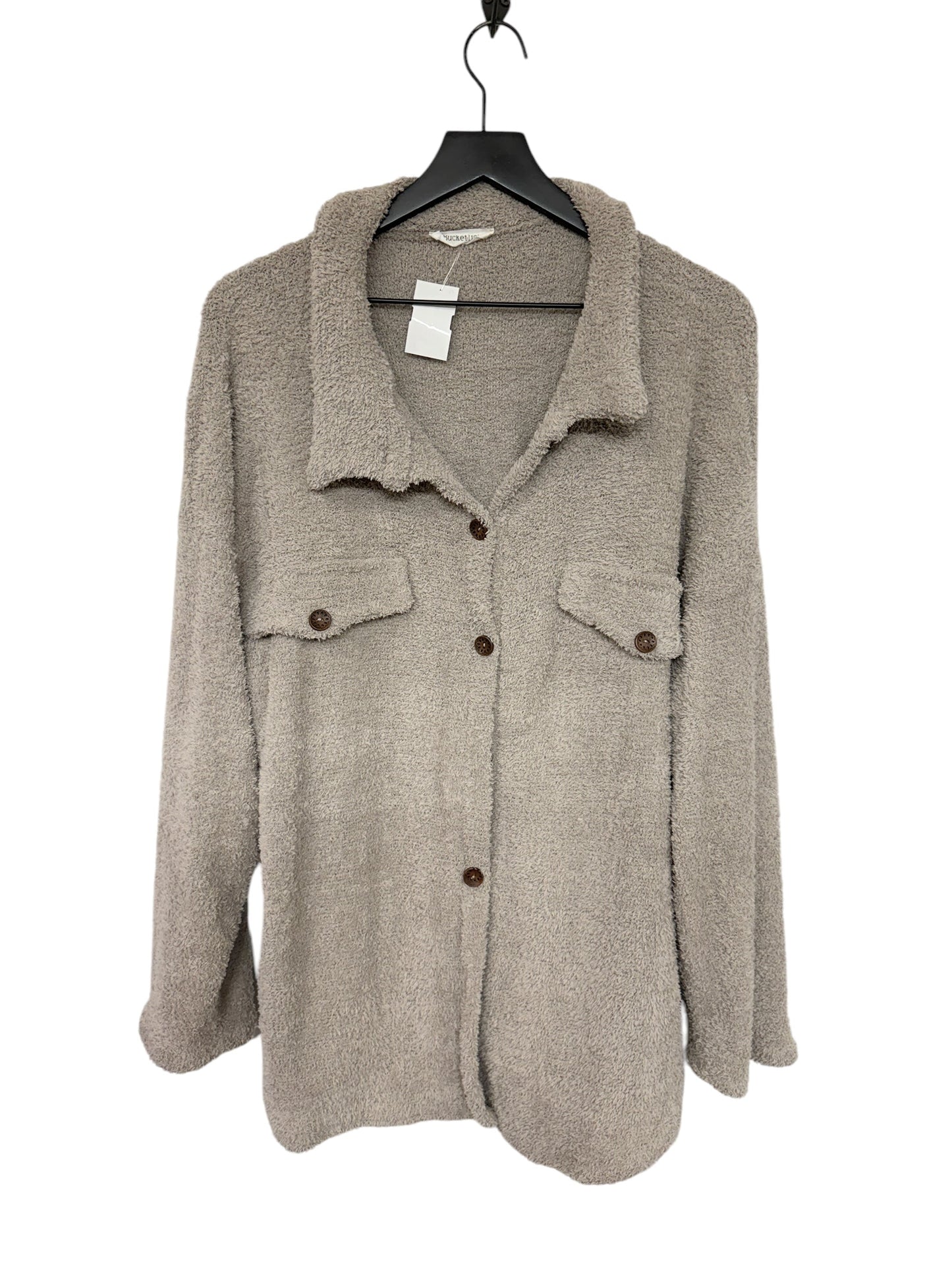 Jacket Shirt By Cmc In Taupe, Size: M