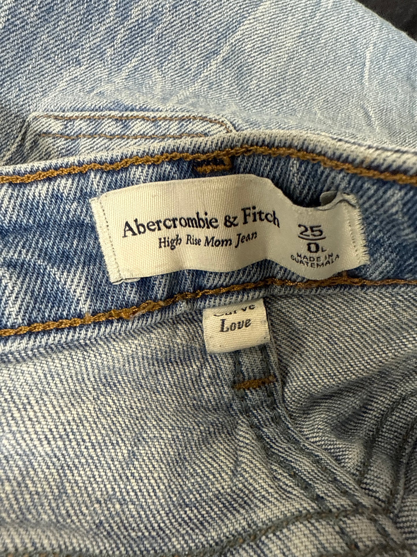 Jeans Straight By Abercrombie And Fitch In Blue Denim, Size: 0