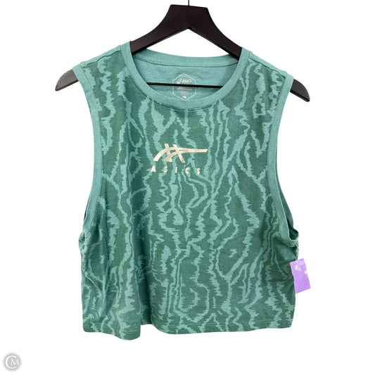 Athletic Tank Top By Asics In Blue & Green, Size: L