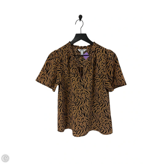 Top Short Sleeve By Nine West In Black & Brown, Size: S