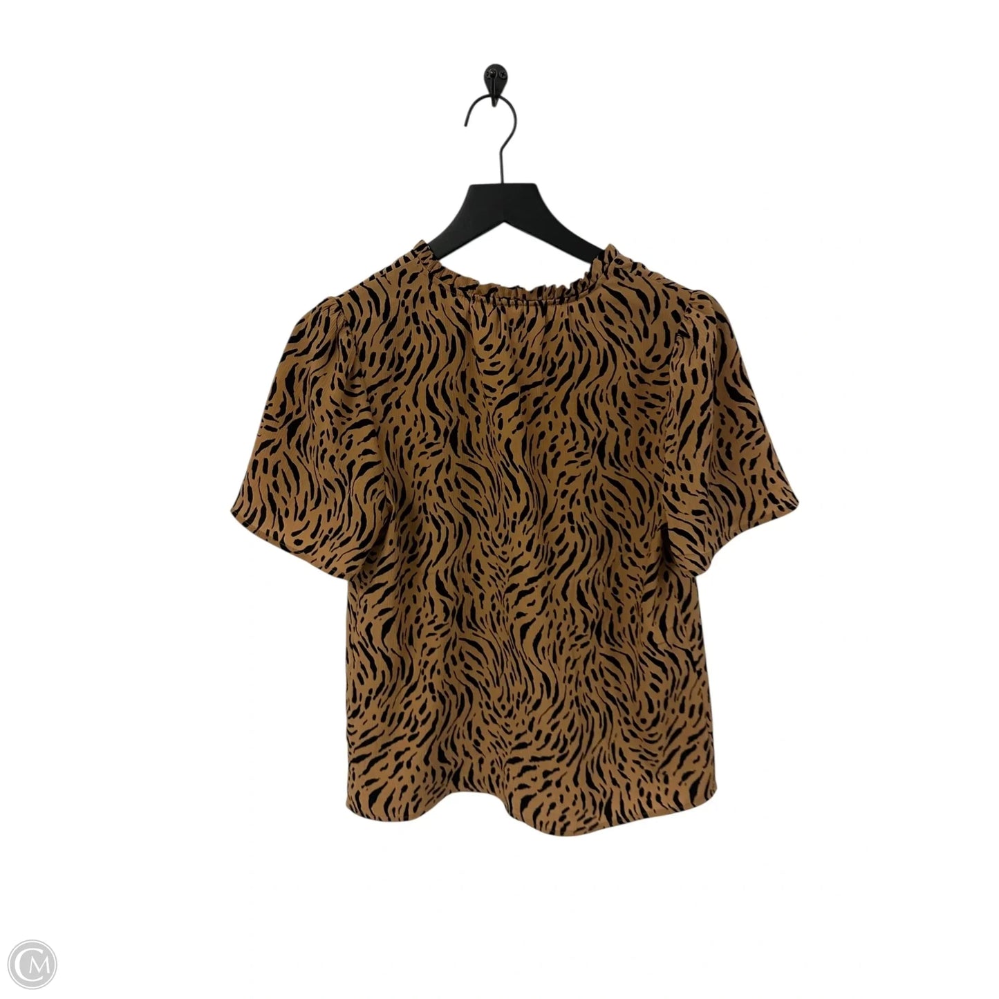 Top Short Sleeve By Nine West In Black & Brown, Size: S