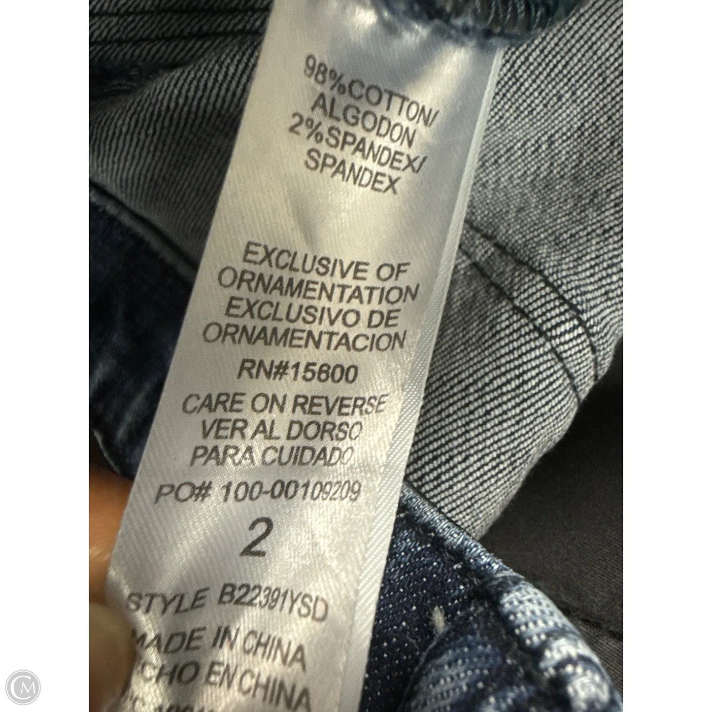 Jeans Cropped By Democracy In Blue Denim, Size: 2