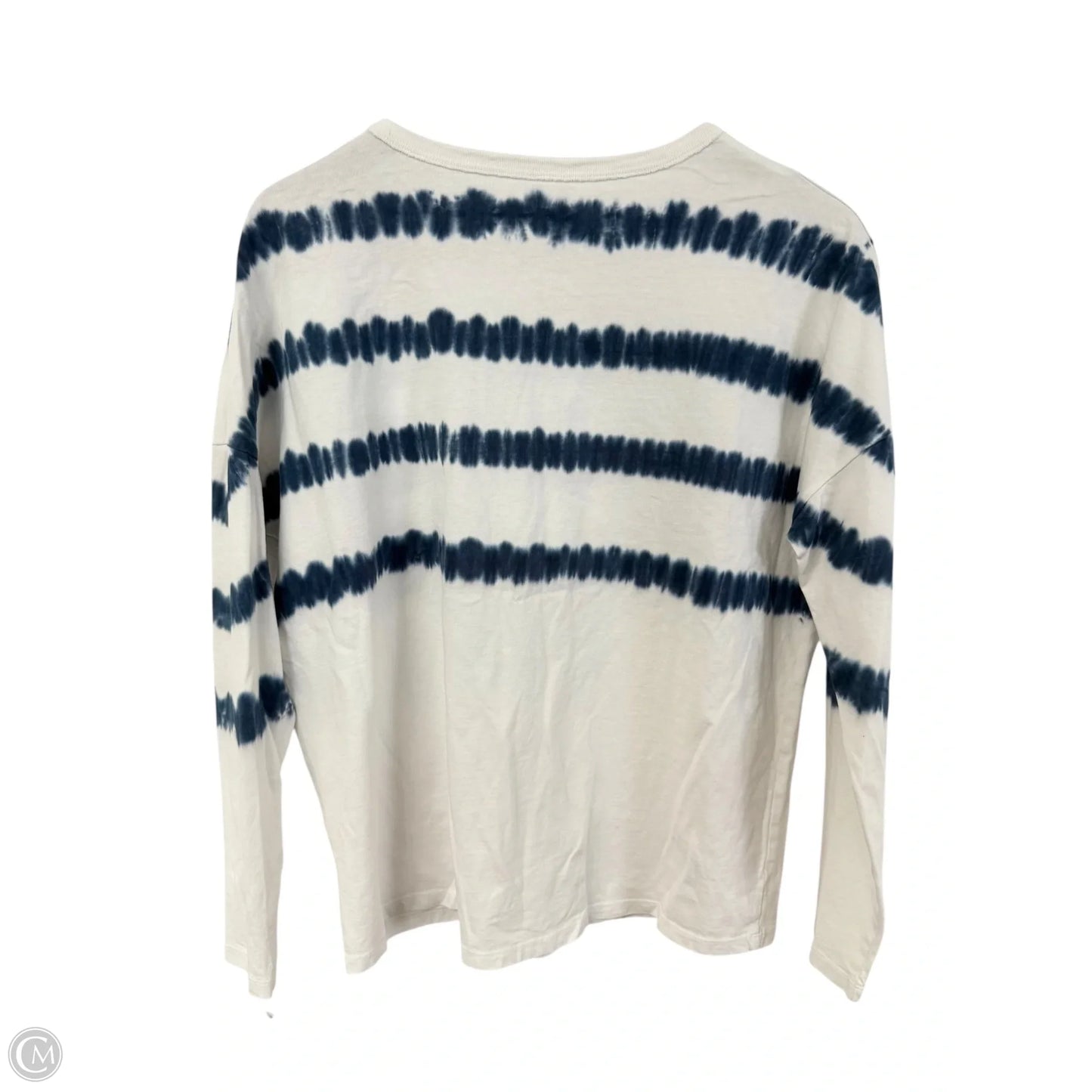 Top Long Sleeve By Time And Tru In Blue & White, Size: S