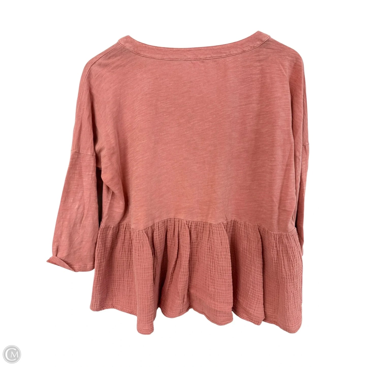 Top Long Sleeve By Time And Tru In Pink, Size: M