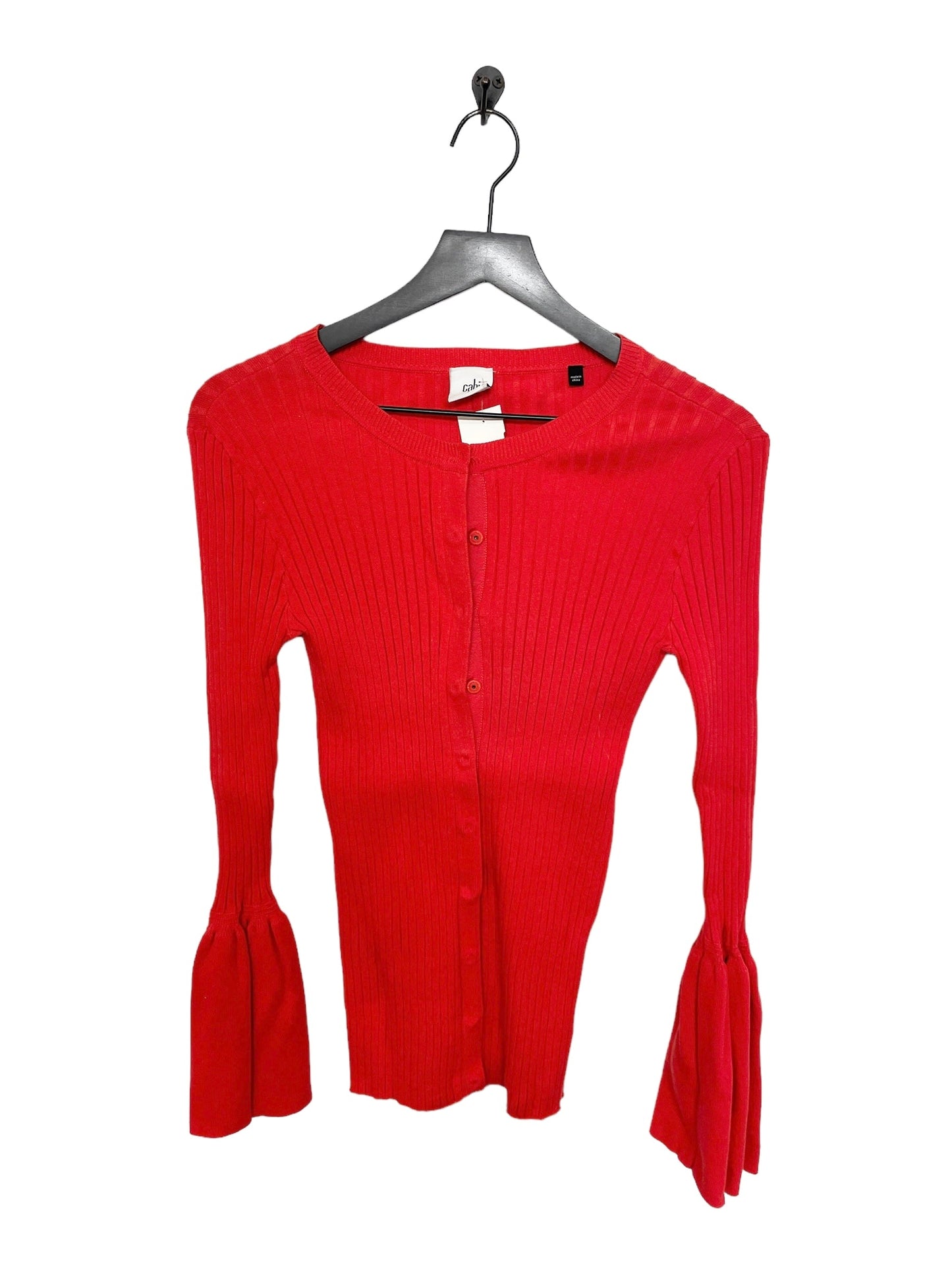 Red Top Long Sleeve Cabi, Size S