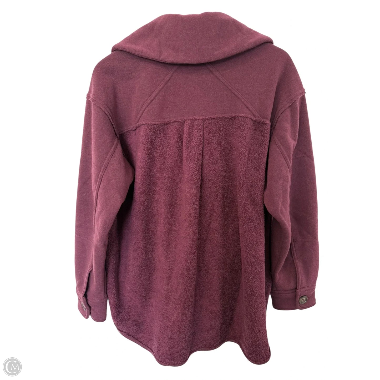 Jacket Shirt By Knox Rose In Purple, Size: M