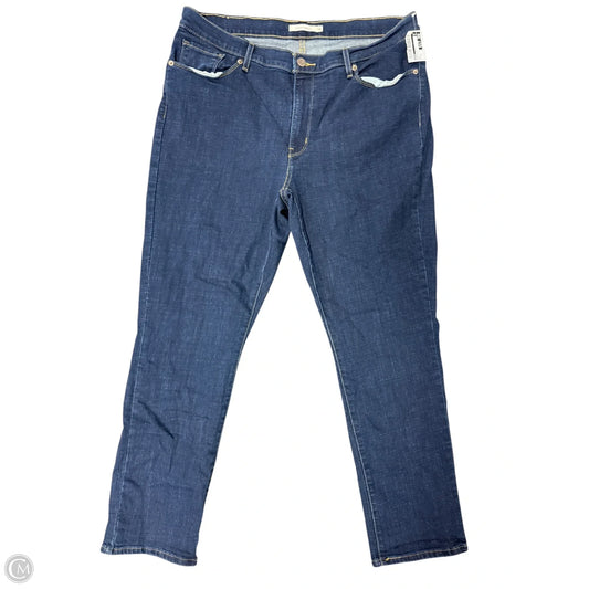 Jeans Straight By Levis In Blue Denim, Size: 18