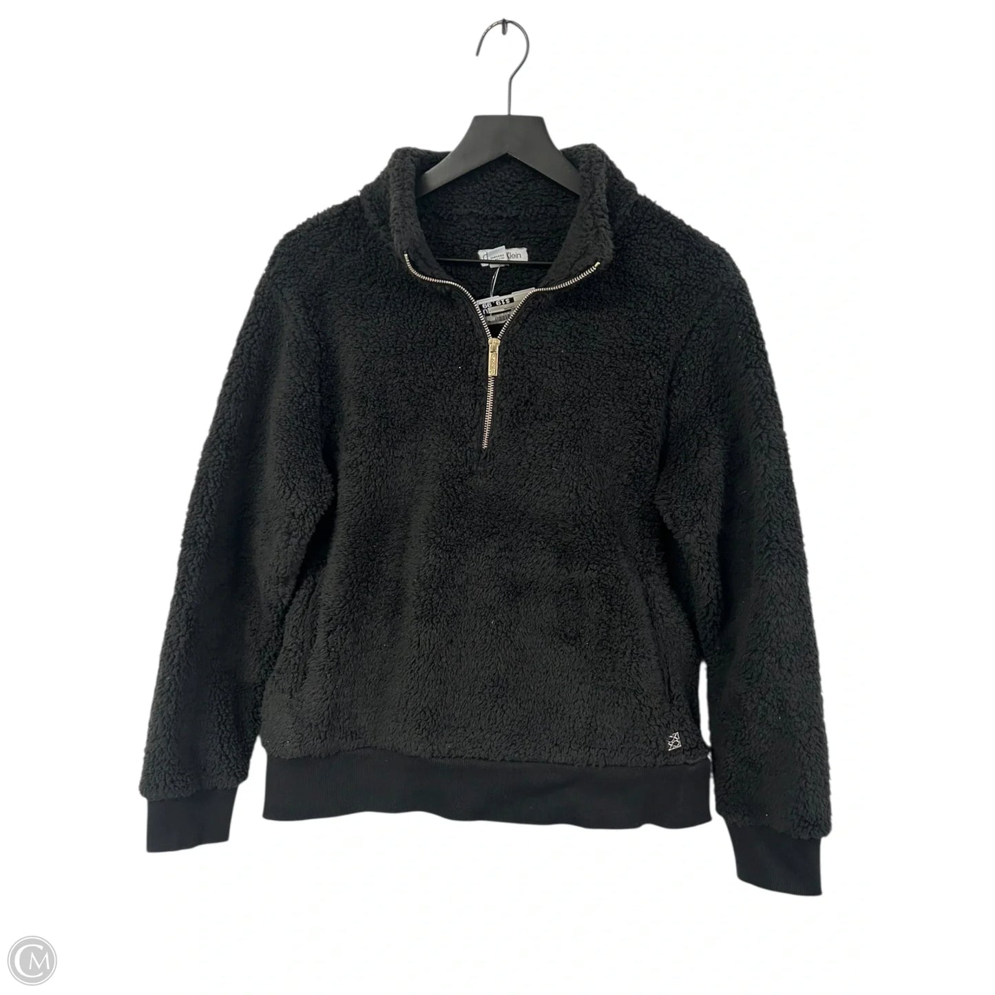 Sweatshirt Collar By Calvin Klein In Black, Size: M
