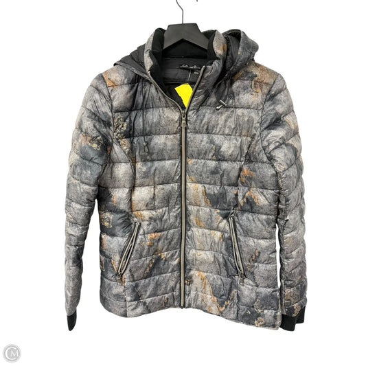 Coat Puffer & Quilted By Charlie B In Gold & Silver, Size: S