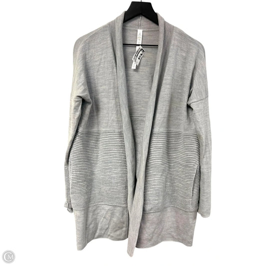 Sweater Cardigan By Lululemon In Grey, Size: 6