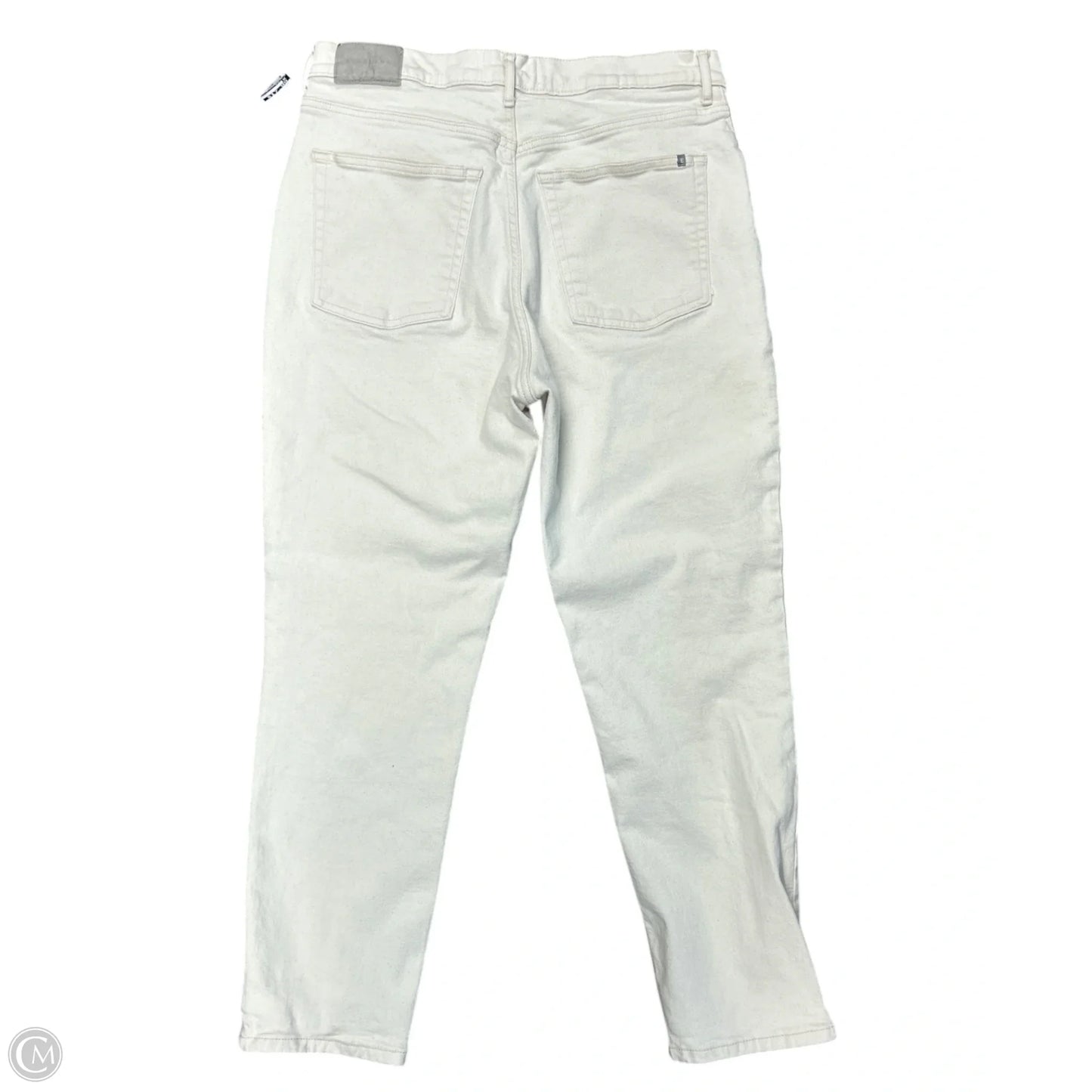 Jeans Straight By Everlane In Cream Denim, Size: 14