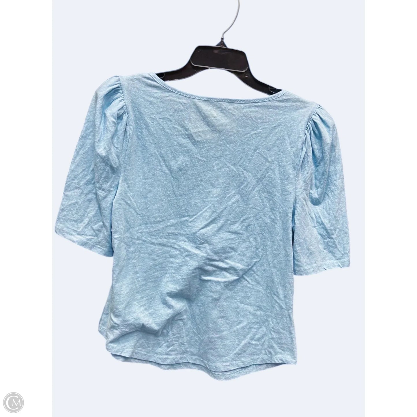 Top Short Sleeve By Anthropologie In Blue, Size: L