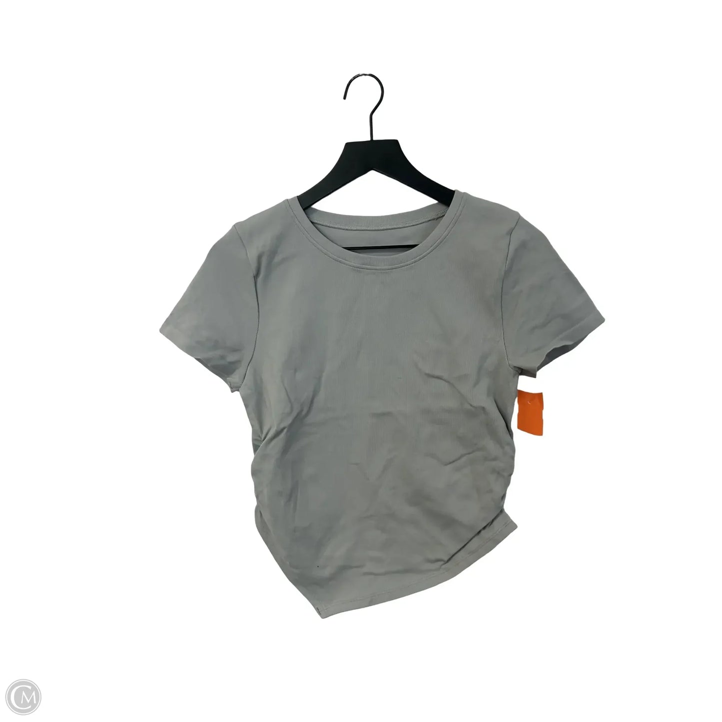 Athletic Top Short Sleeve By Oqq In Grey, Size: L