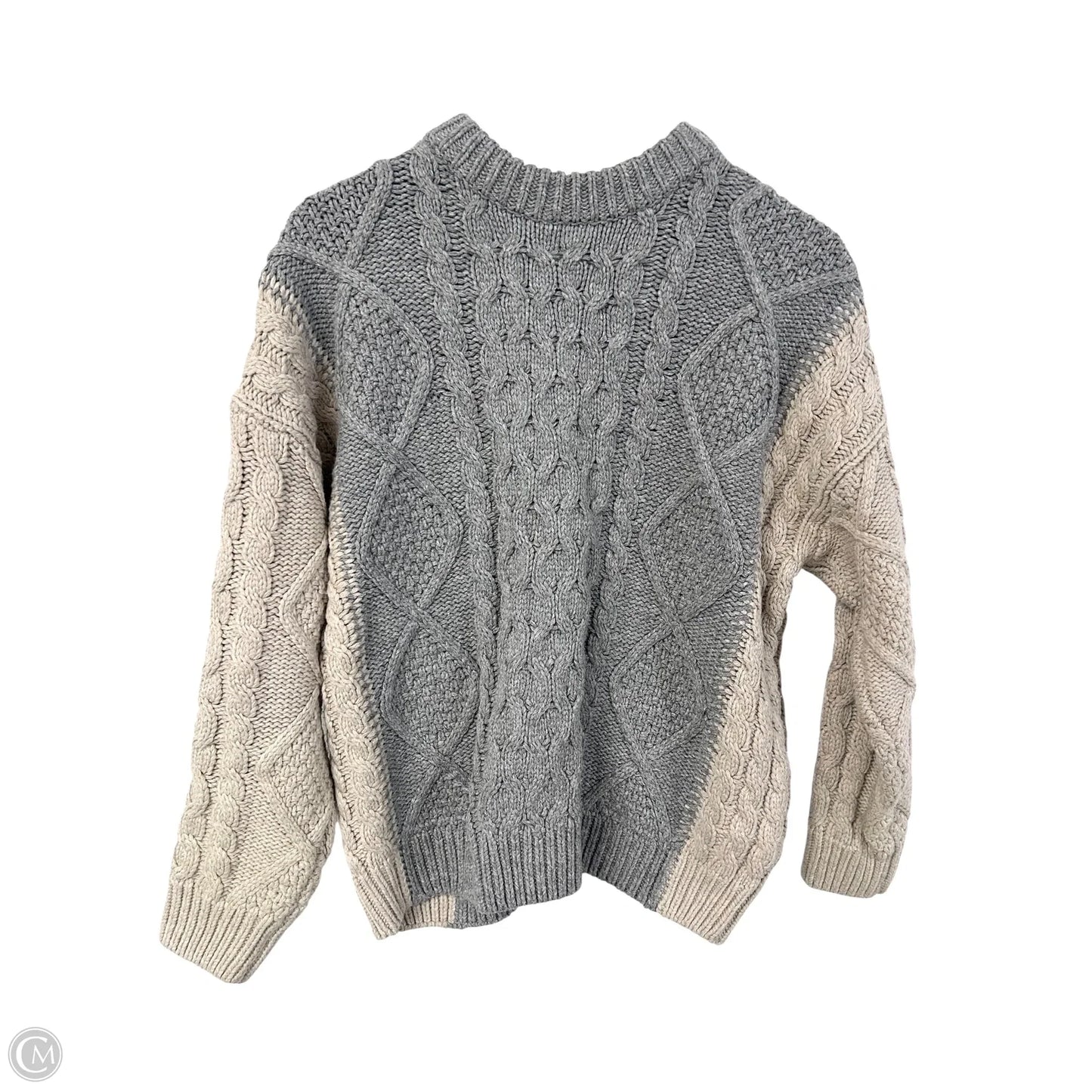 Sweater By Cmb In Grey & Tan, Size: S