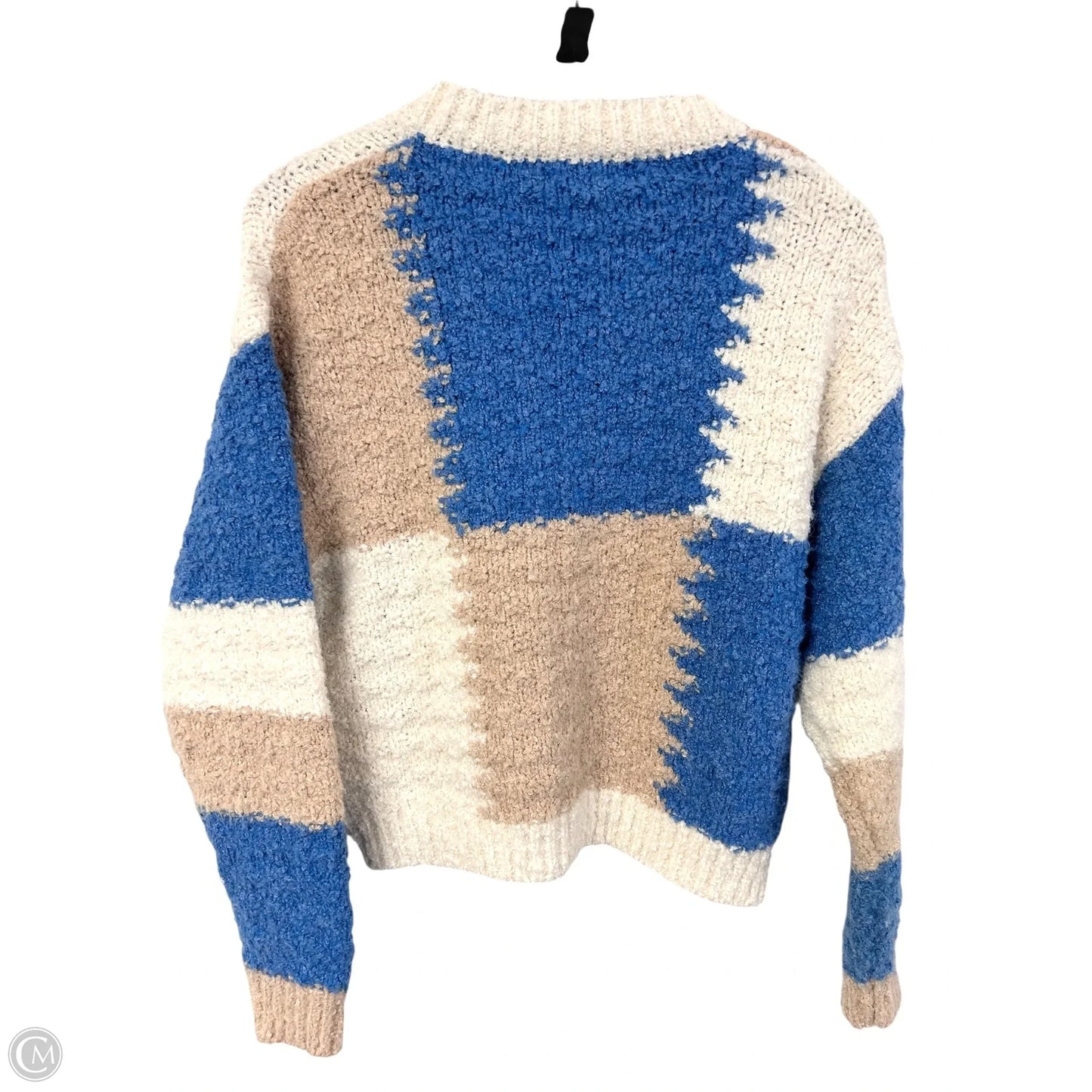 Sweater By Pinch In Blue & Cream, Size: M