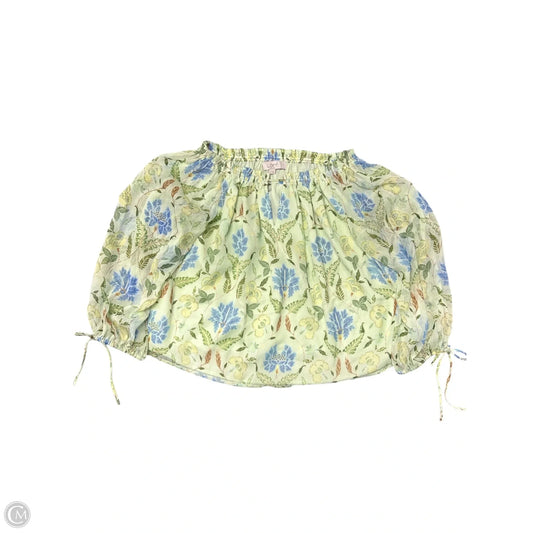 Top 3/4 Sleeve By Loft In Green, Size: S