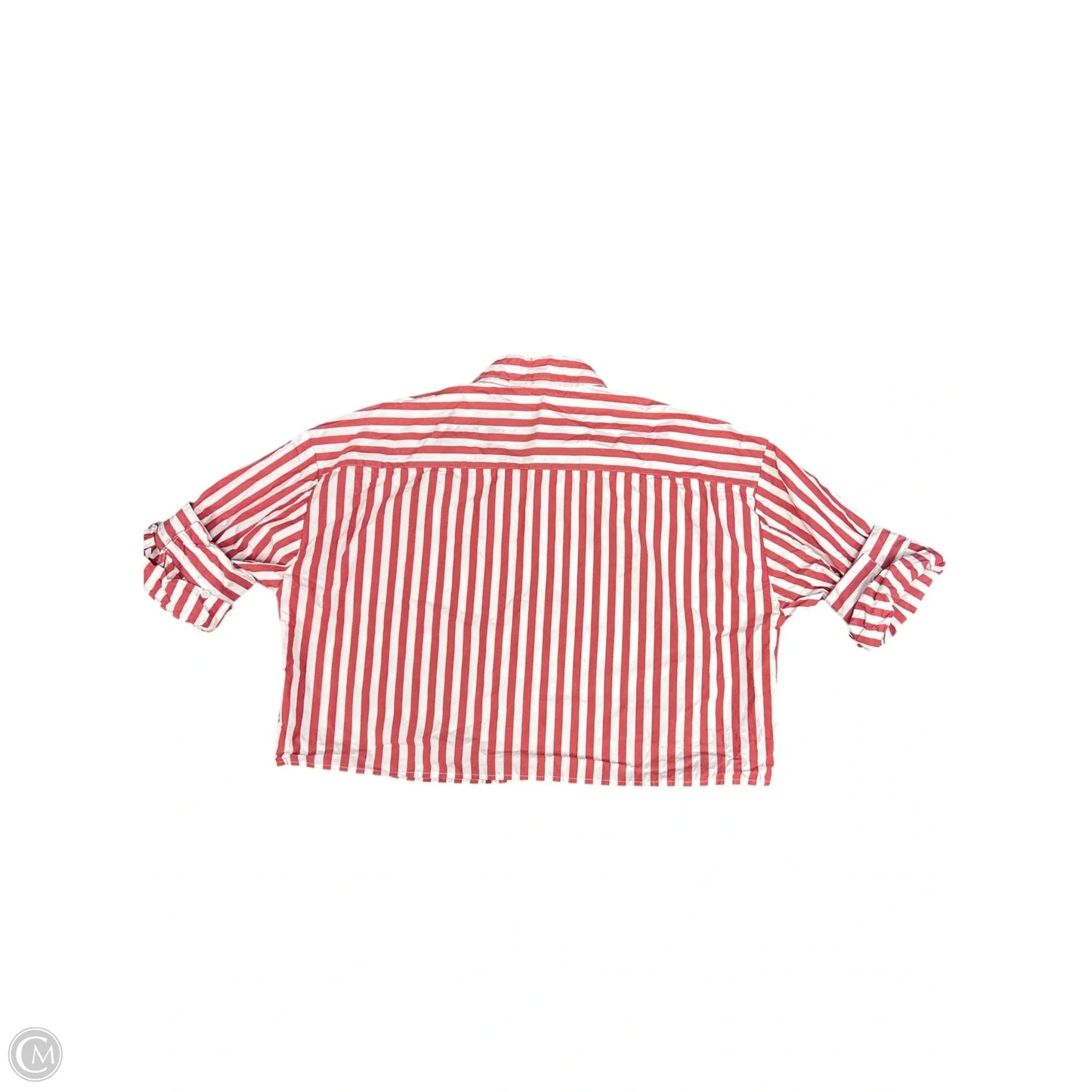 Blouse 3/4 Sleeve By Rd Style In Red & White, Size: L