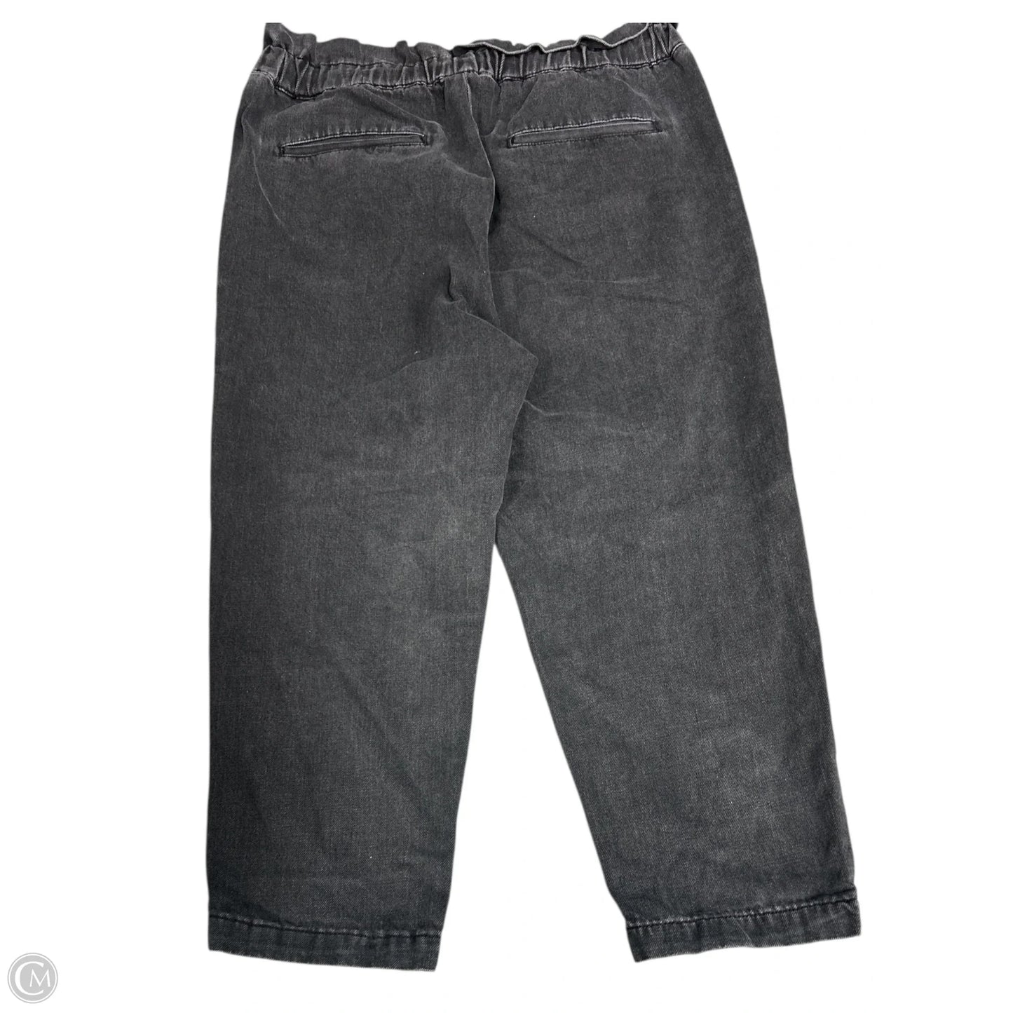 Jeans Cropped By Pistola In Black Denim, Size: L