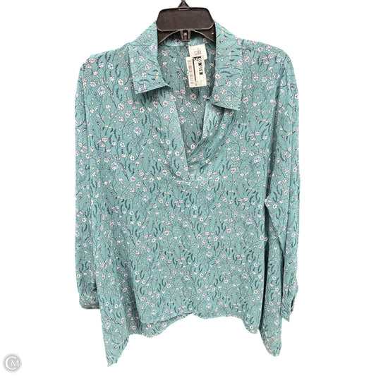 Blouse Long Sleeve By Cabi In Blue, Size: S