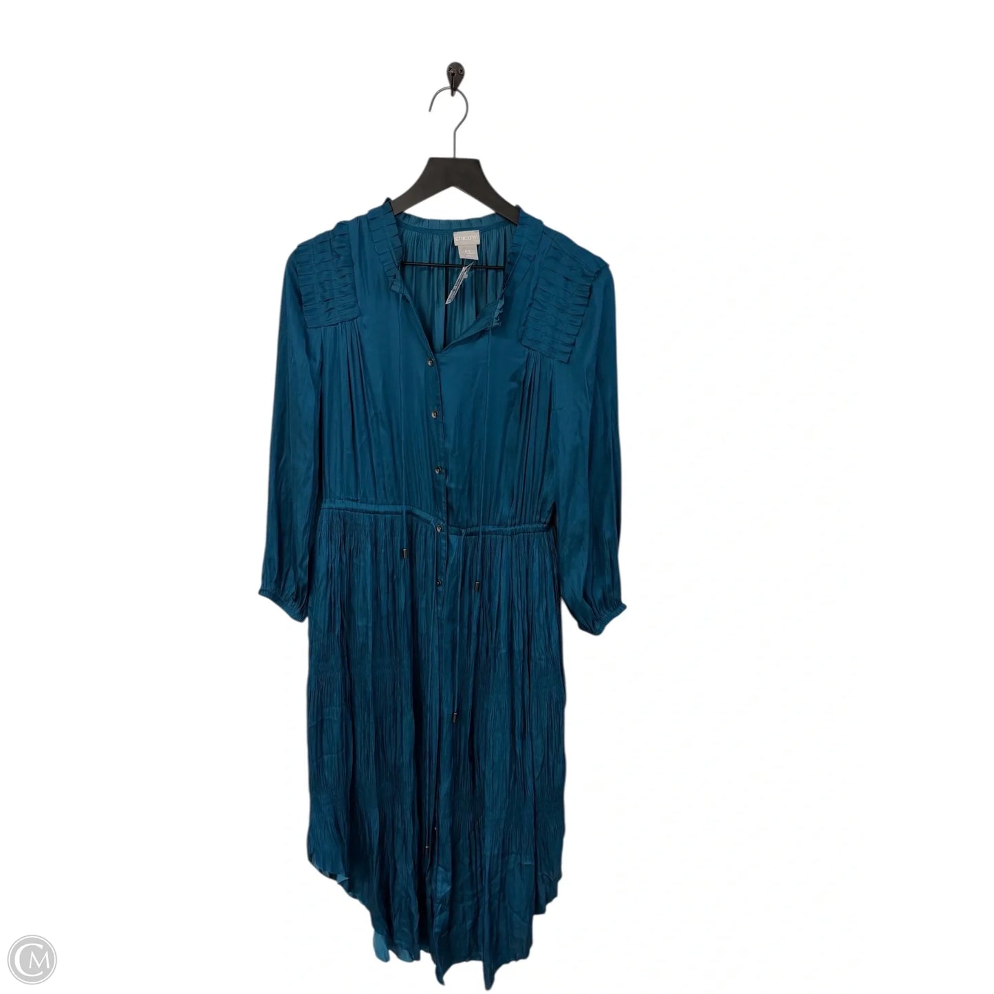 Dress Casual Midi By Chicos In Teal, Size: S