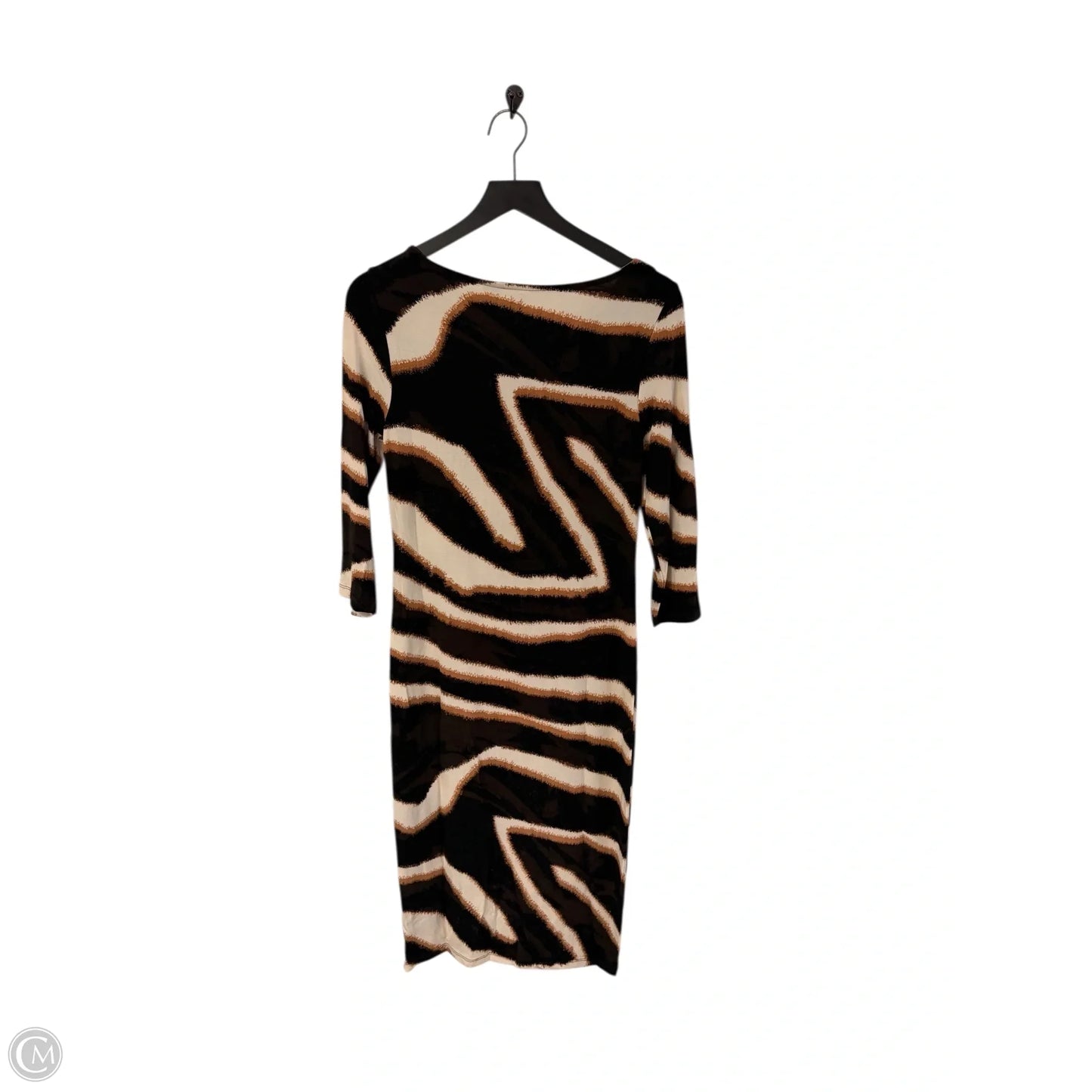 Dress Party Midi By Chicos In Black & Cream, Size: S