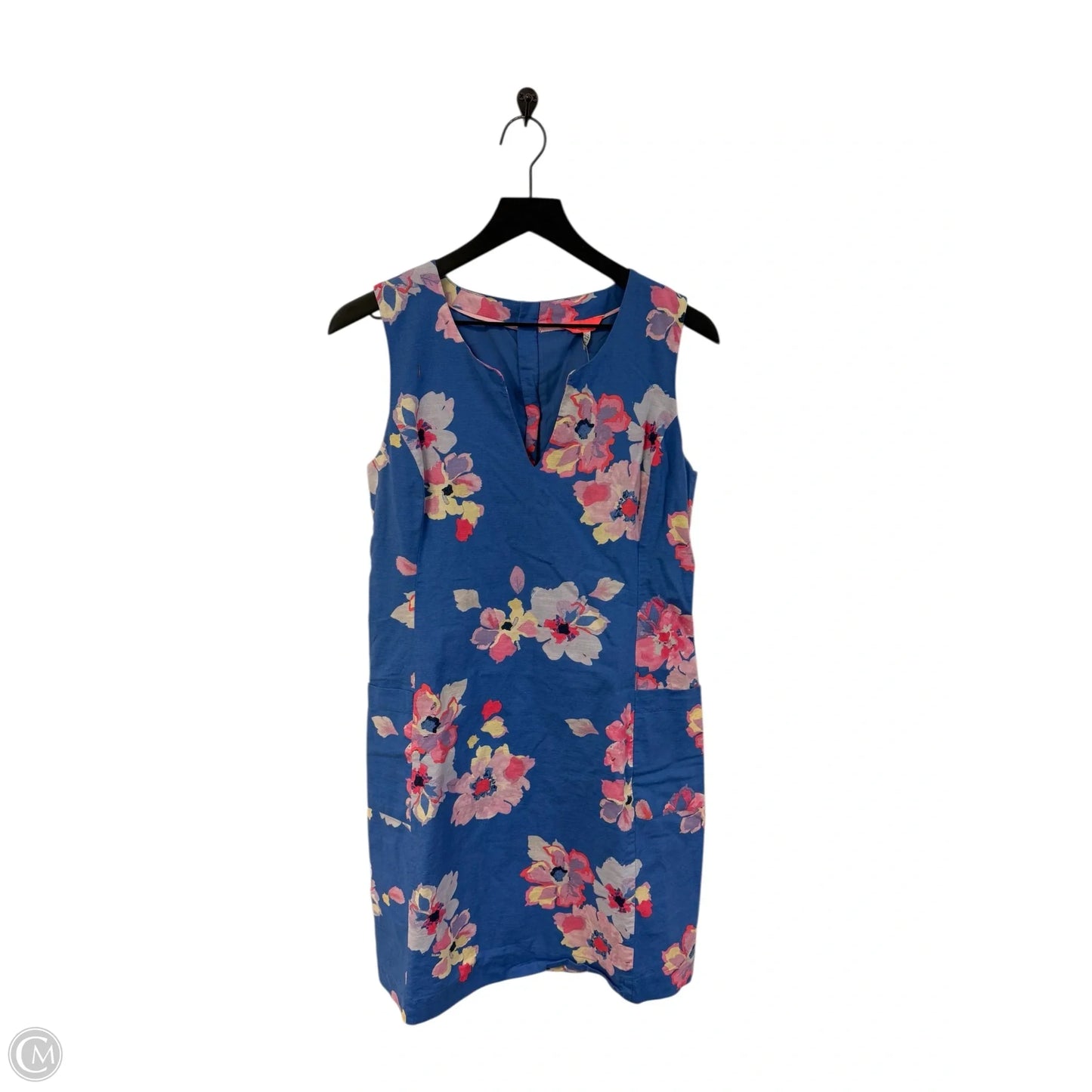 Dress Casual Midi By Joules In Blue & Pink, Size: 8
