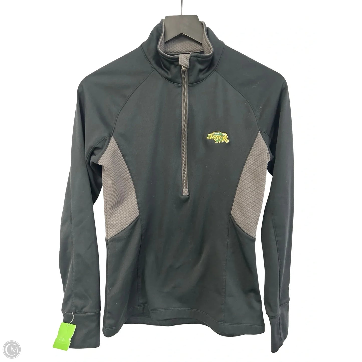 Athletic Top Long Sleeve Collar By Under Armour In Black, Size: S