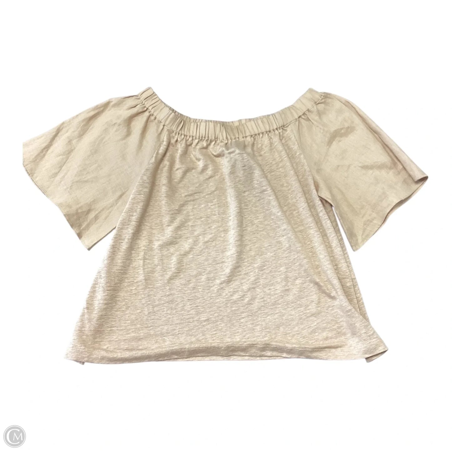 Top Short Sleeve By Chicos In Tan, Size: S
