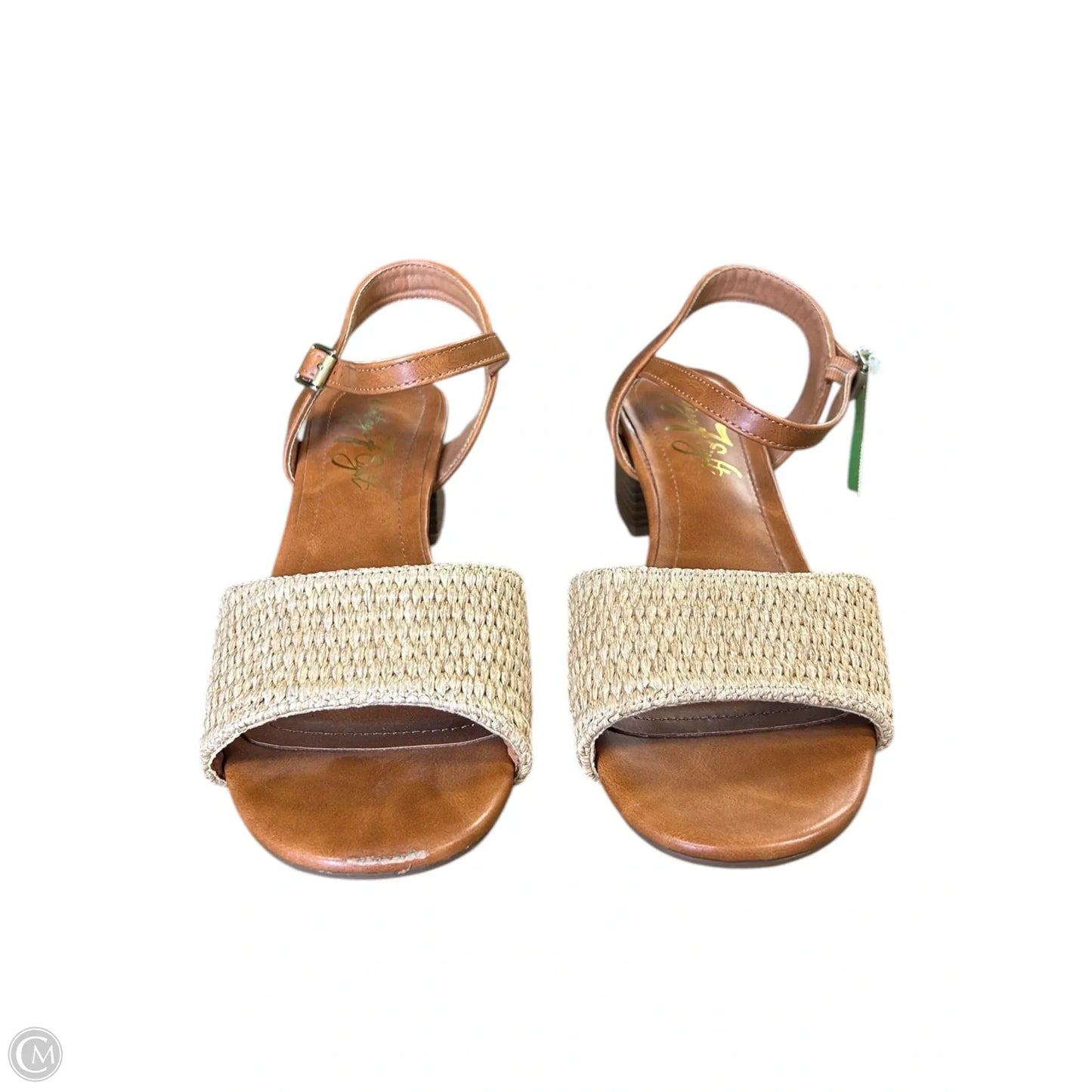 Shoes Heels Block By Clothes Mentor In Tan, Size: 8.5