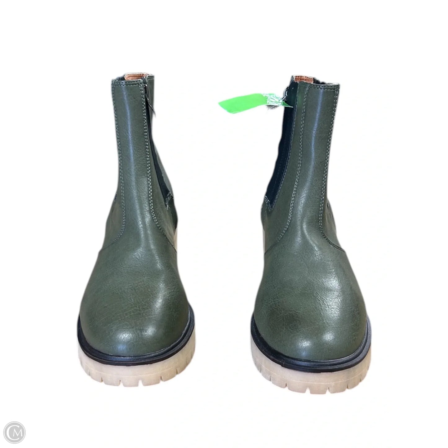 Boots Ankle Heels By Clothes Mentor In Green, Size: 9