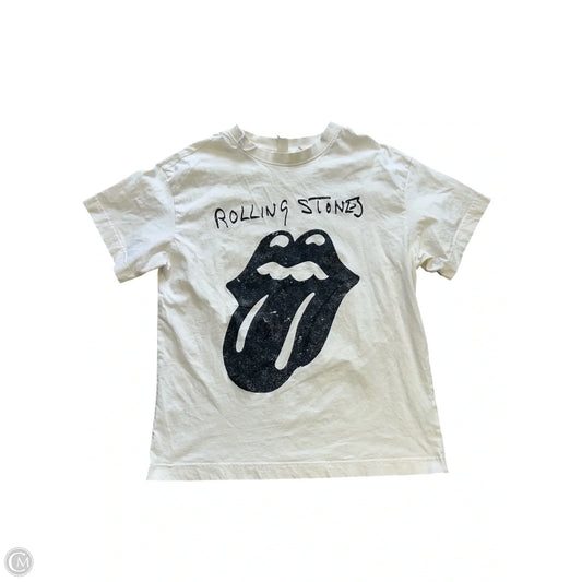 Top Short Sleeve By H&m In Cream, Size: M