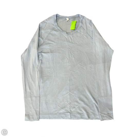 Athletic Top Long Sleeve Crewneck By Lululemon In Blue, Size: 10