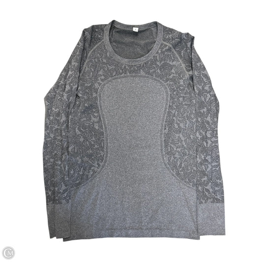 Athletic Top Long Sleeve Crewneck By Lululemon In Grey, Size: 10