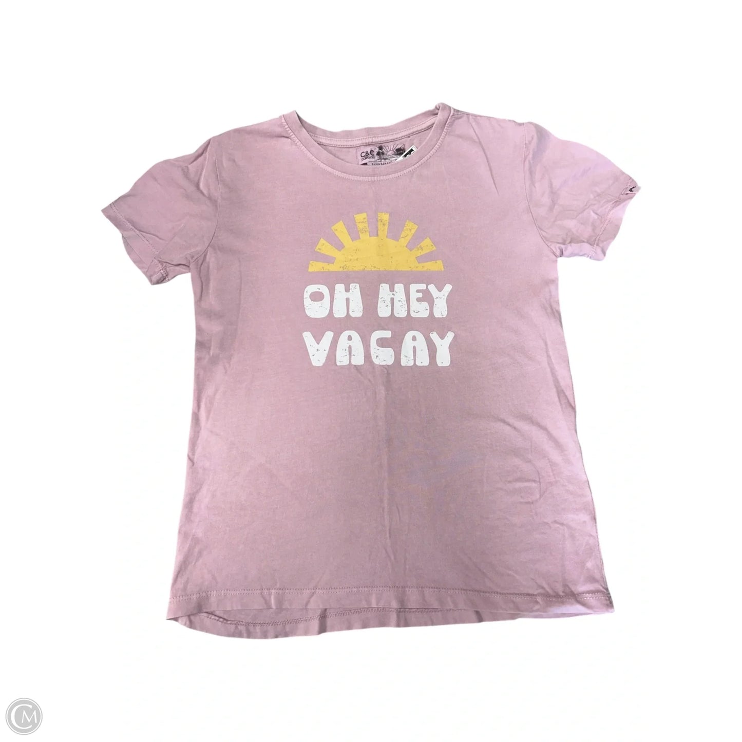 Top Short Sleeve Basic By C And C In Pink, Size: S