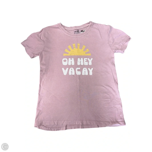 Top Short Sleeve Basic By C And C In Pink, Size: S