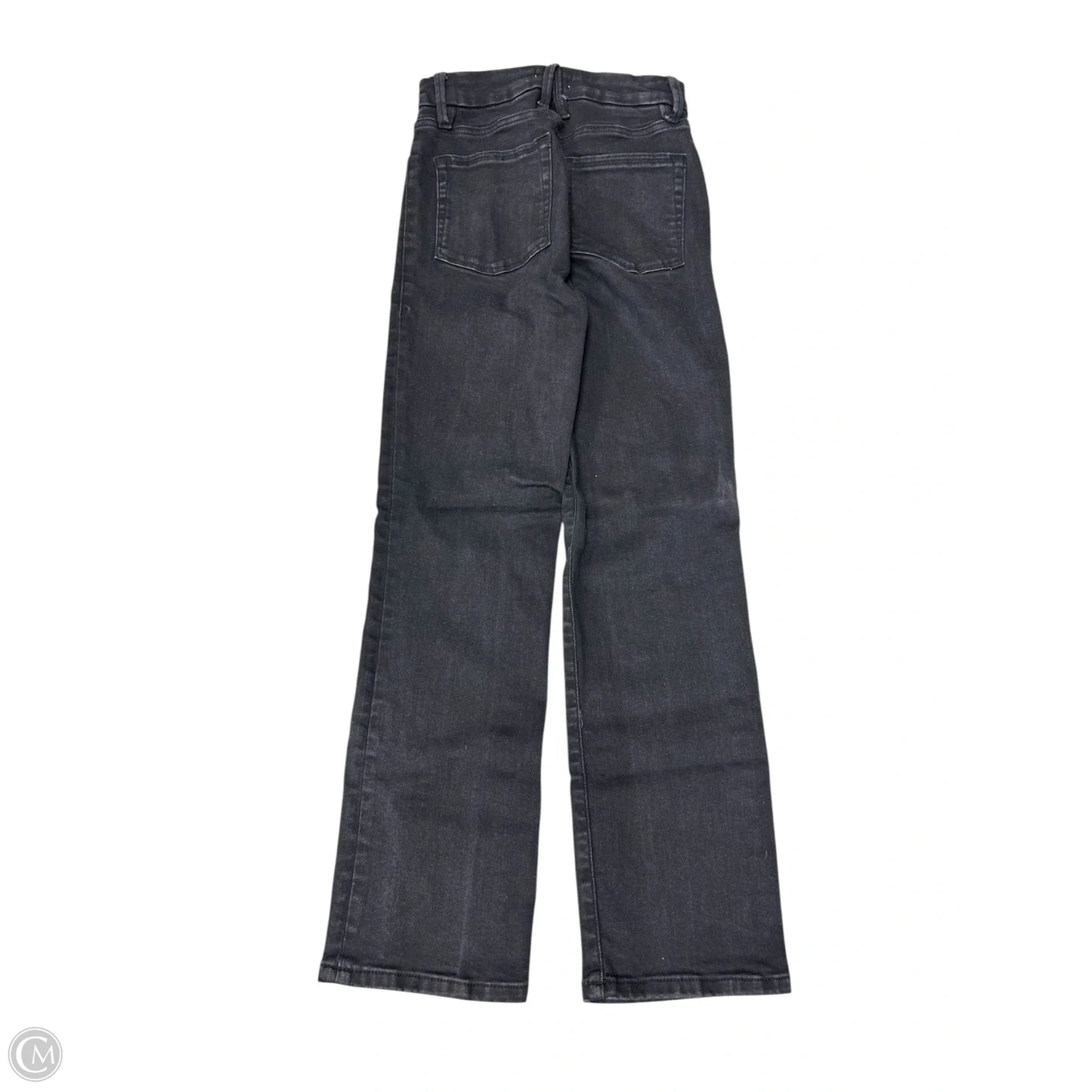 Jeans Straight By Good American In Black Denim, Size: M