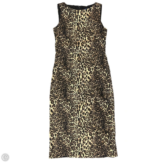 Dress Party Midi By Clothes Mentor In Animal Print, Size: 0
