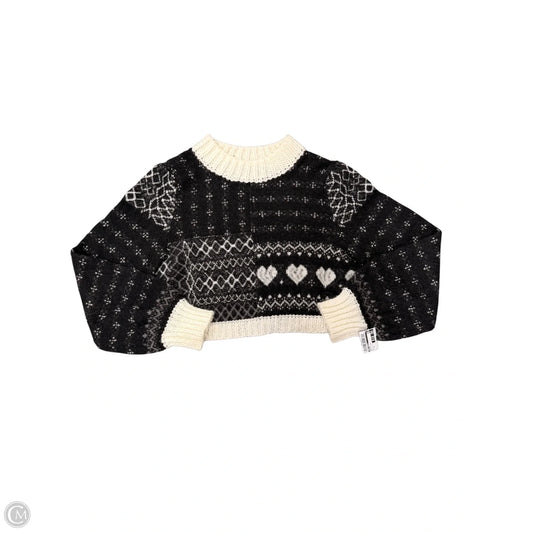 Sweater By Free People In Black & Cream, Size: Xs