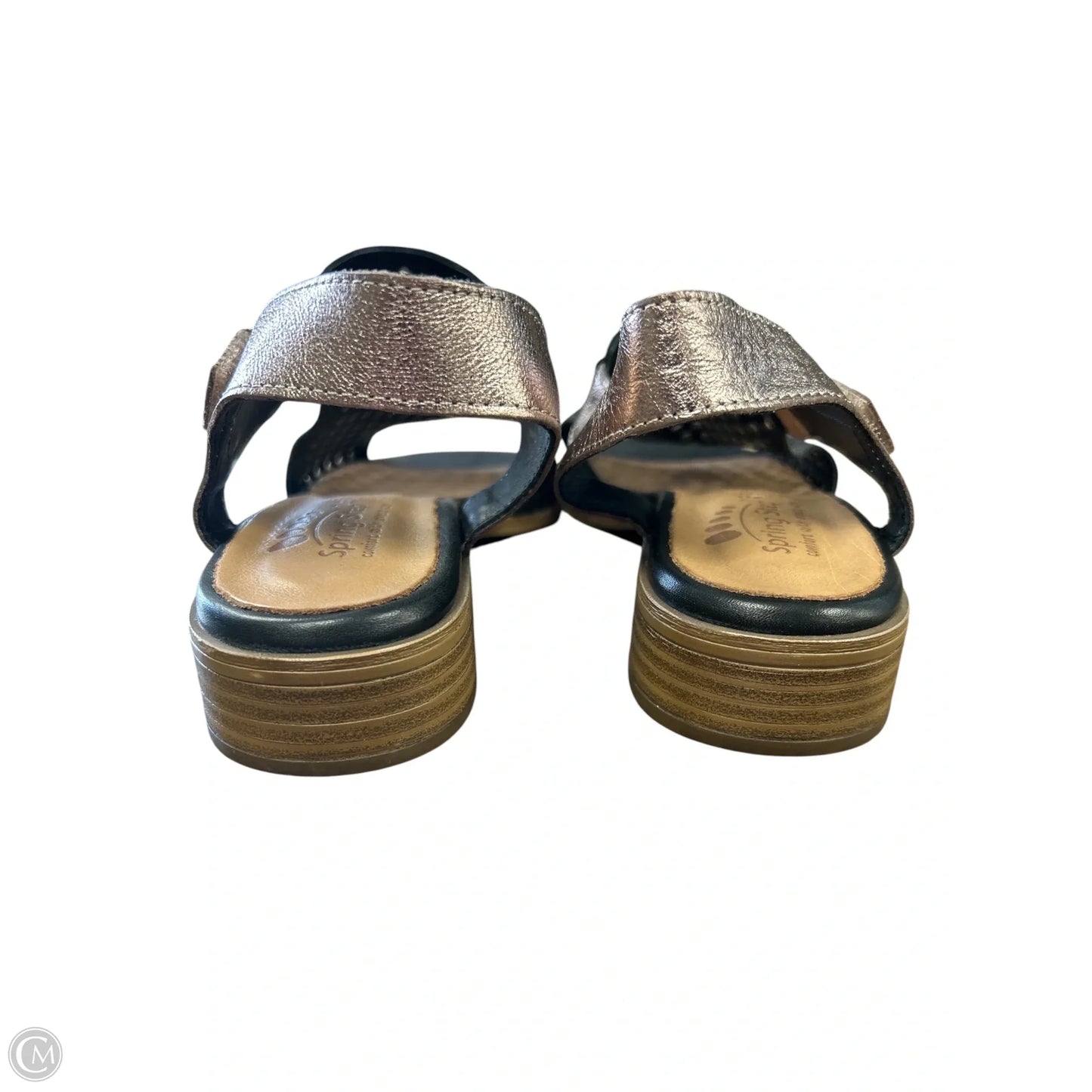 Sandals Heels Block By Spring Step In Black, Size: 9