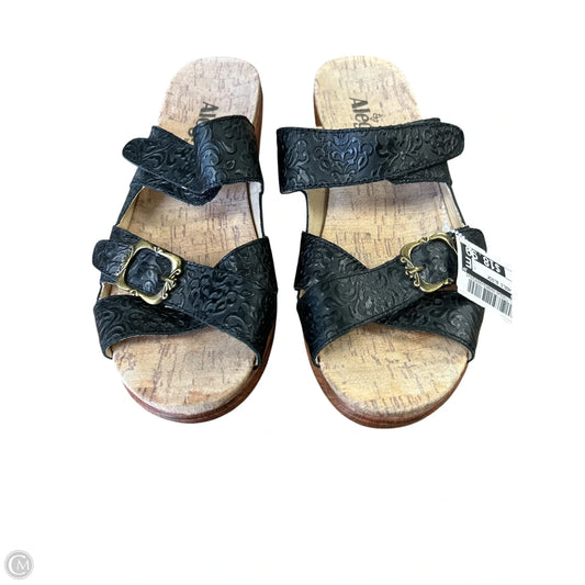 Sandals Heels Block By Alegria In Black, Size: 8.5