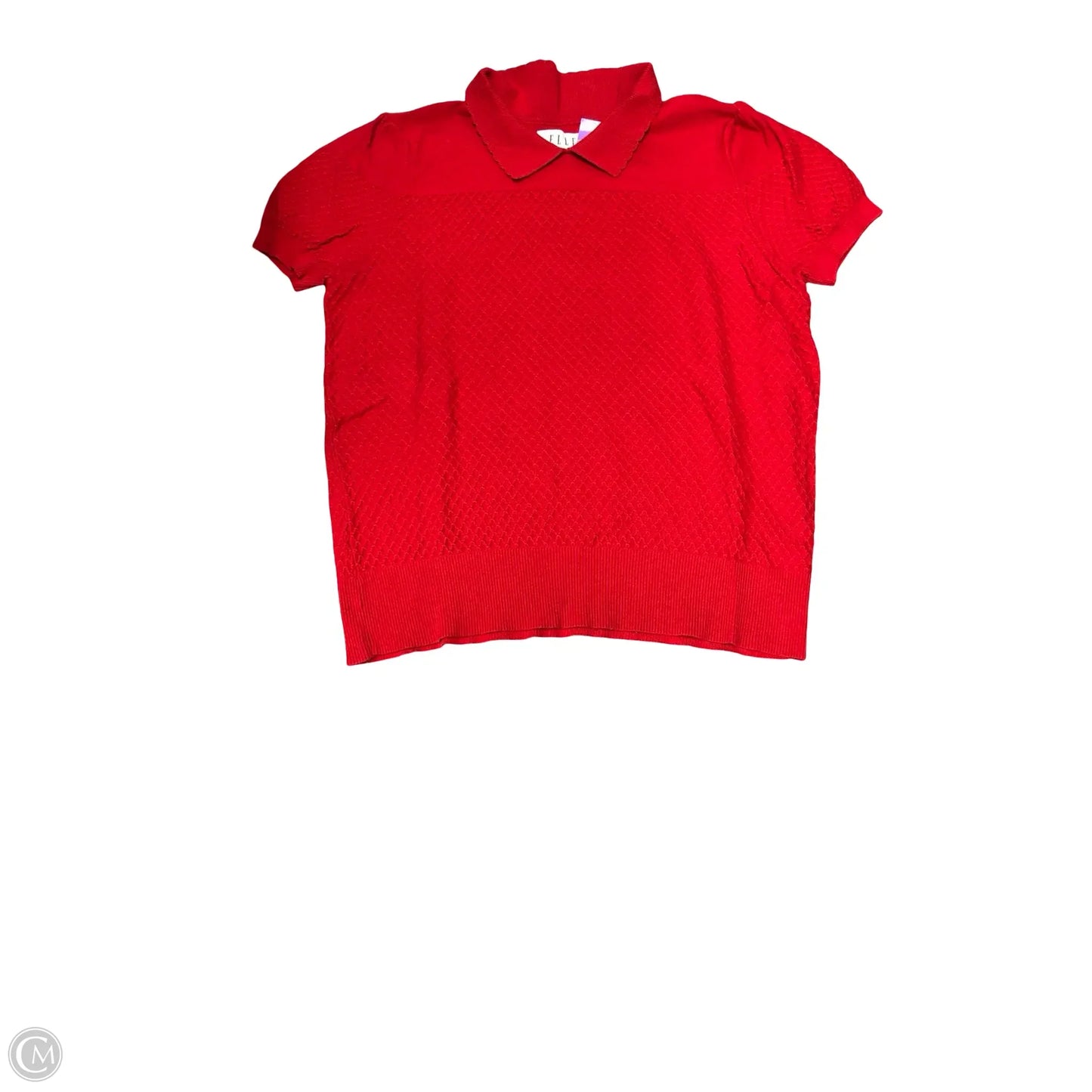 Sweater Short Sleeve By Elle In Red, Size: S