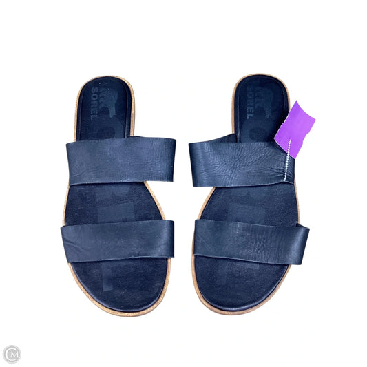 Sandals Flats By Sorel In Black, Size: 10