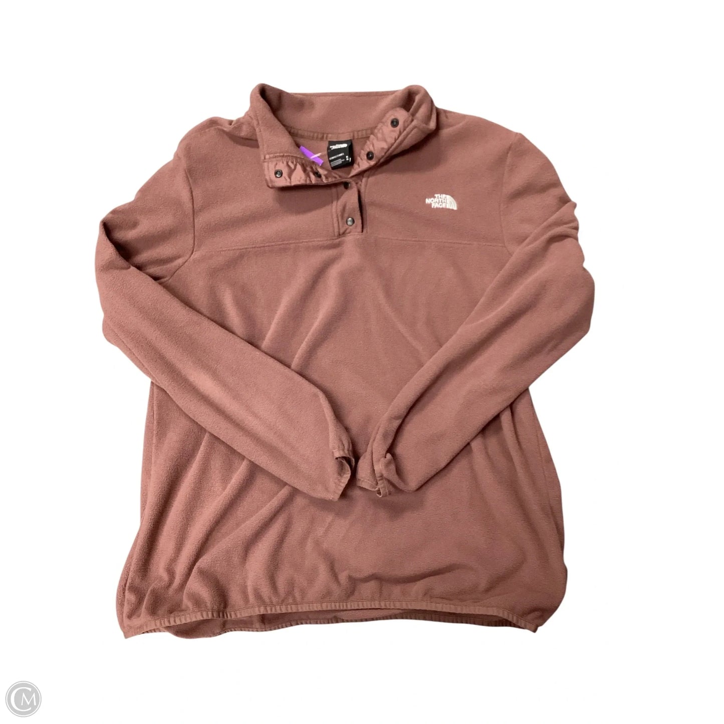 Athletic Top Long Sleeve Collar By The North Face In Mauve, Size: Xl