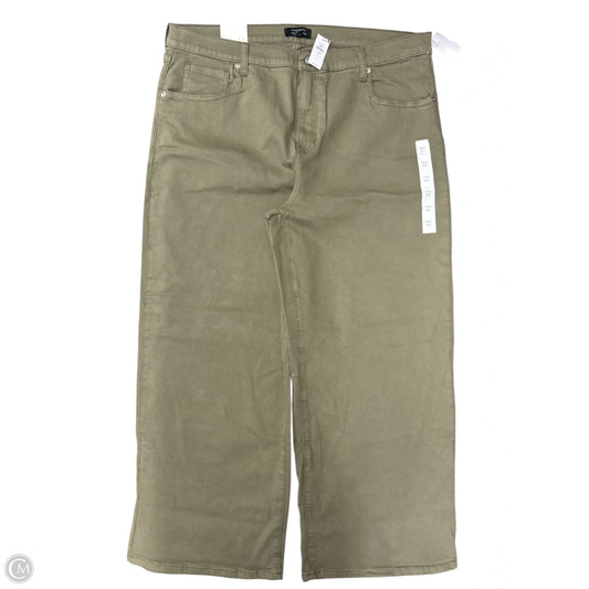 Jeans Wide Leg By Banana Republic In Green Denim, Size: 20