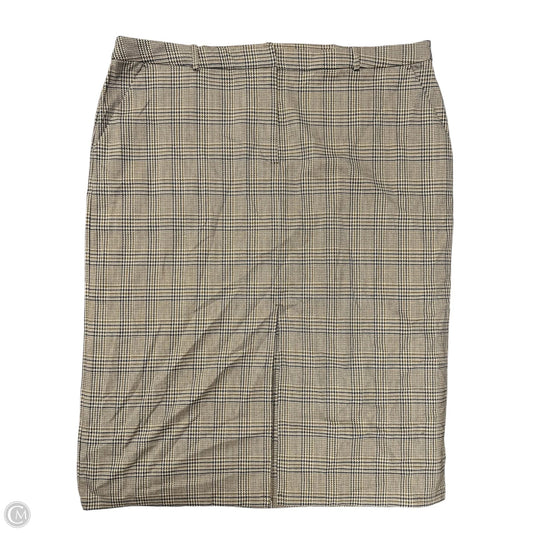 Skirt Midi By Worthington In Blue & Brown, Size: 18